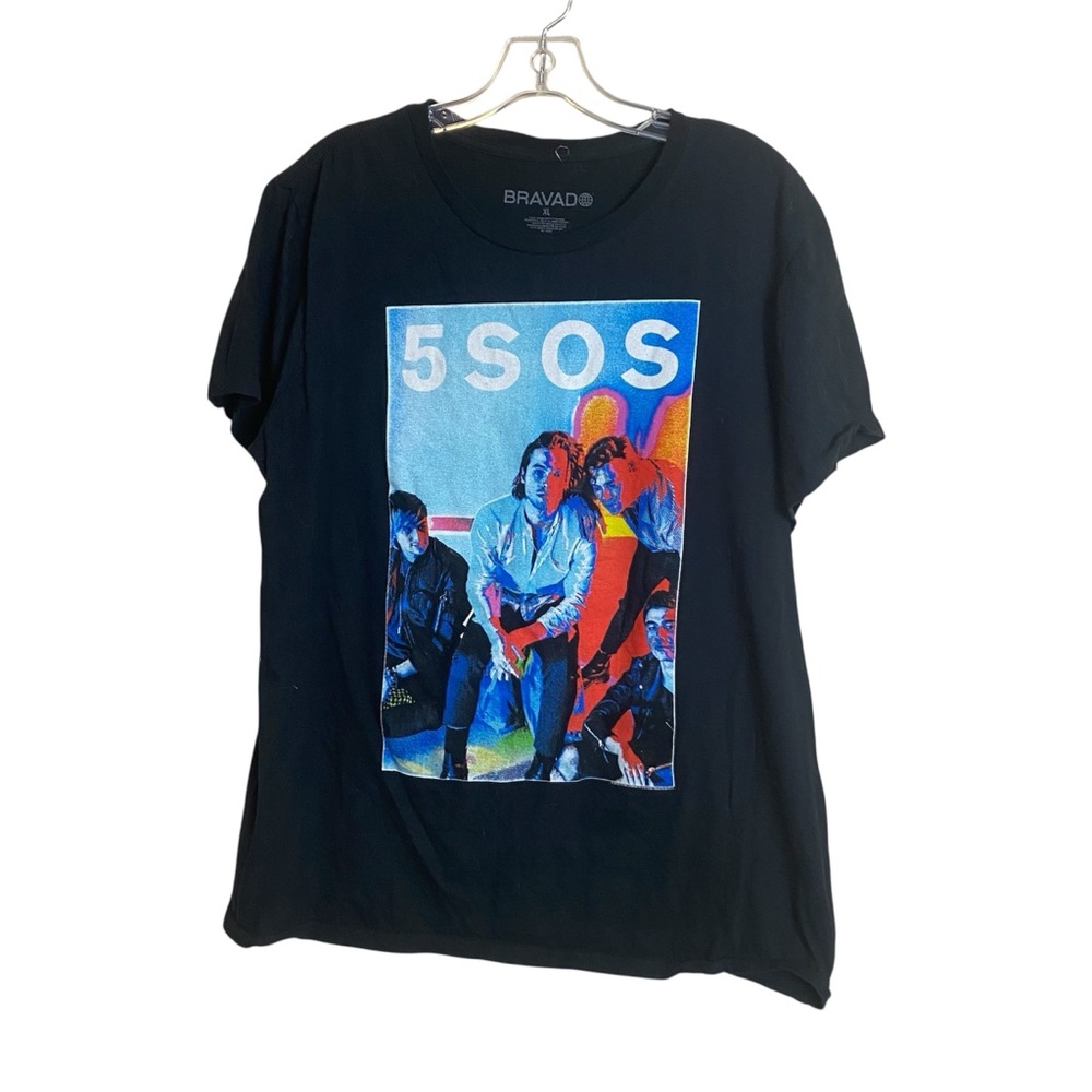 Bravado Black 5 Seconds of Summer XL Black Cotton Short Sleeve Unisex Band Tee